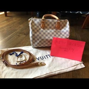 Louis Vuitton Speedy 30 Bandouliere Damier Azul